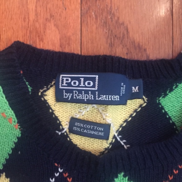 Ralph Lauren argyle cashmere sweater - Picture 2 of 3